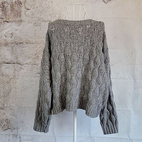 SO Cozy Gray Multi Knit Pullover Sweater Womens Size 2X - Picture 6 of 11
